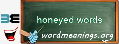 WordMeaning blackboard for honeyed words